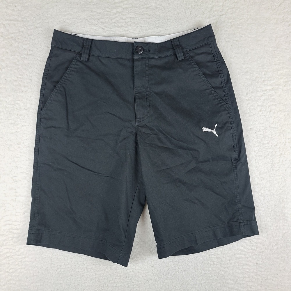 PUMA Shorts Mens 30‎ Black 11" Inseam Casual Chino Performance Golf